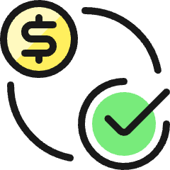 Monetization Approve Icon from Ultimate Colors Set