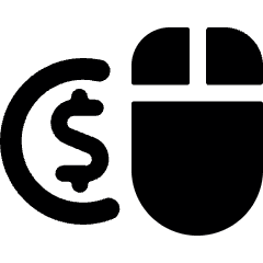 Monetization Mouse Icon from Ultimate Bold Set