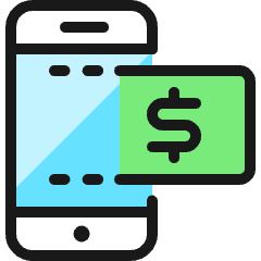 Monetization Phone Icon from Ultimate Colors Set