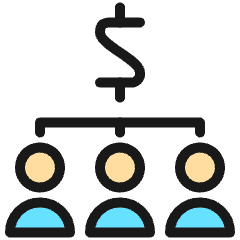 Monetization Team Icon from Ultimate Colors Set