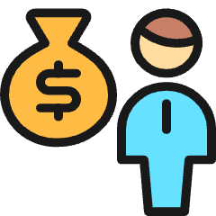 Monetization User Bag Icon from Ultimate Colors Set