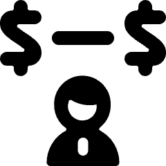 Monetization User Coins Icon from Ultimate Bold Set