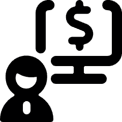 Monetization User Monitor Icon from Ultimate Bold Set