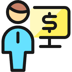 Monetization User Monitor Dollar 1 Icon from Ultimate Colors Set
