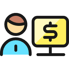 Monetization User Monitor Icon from Ultimate Colors Set