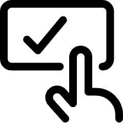 Subscription Hand Click 1 Icon from Ultimate Regular Set