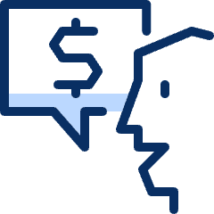 Money Talk Icon from Cyber Duotone Set