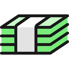 Accounting Bill Stack 1 Icon from Ultimate Colors Set