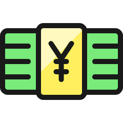 Accounting Bill Stack Yen Icon from Ultimate Colors Set