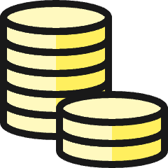 Accounting Coins Stack Icon from Ultimate Colors Set