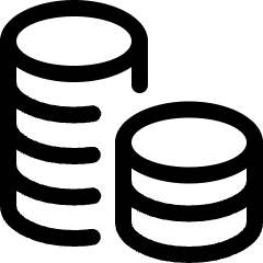 Accounting Coins Stack Icon from Ultimate Regular Set