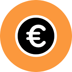 Euro Coin Icon from Kameleon Pop Set