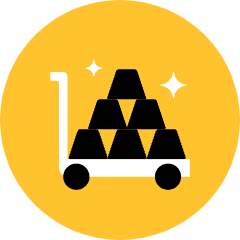 Gold Cart Icon from Kameleon Pop Set