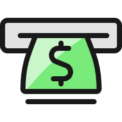 Money Atm Icon from Ultimate Colors Set