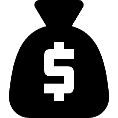 Money Bag Dollar Icon from Nova Solid Set