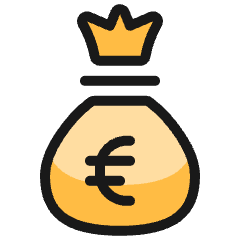 Money Bag Euro Icon from Ultimate Colors Set