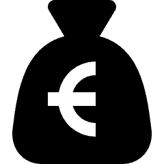 Money Bag Euro Icon from Nova Solid Set