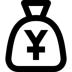 Money Bag Japanese Yen Icon from Nova Line Set