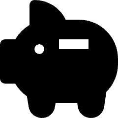 Piggy Bank Icon from Nova Solid Set