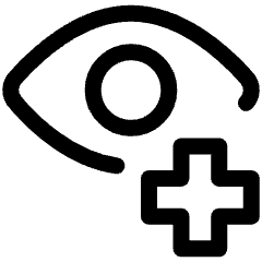 Eye Checkup Cross Icon from Ultimate Regular Set