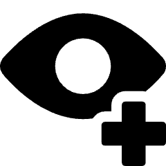 Eye Checkup Cross Icon from Ultimate Bold Set