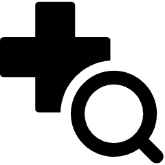 Healthcare Search 1 Icon from Ultimate Bold Set