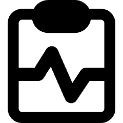 Heart Rate Clipboard Icon from Core Remix Set