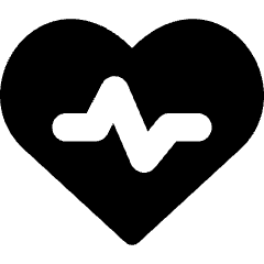 Heart Rate Pulse Graph Icon from Core Remix Set