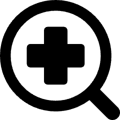 Medical Search Diagnosis Icon from Core Remix Set