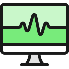 Monitor Heart Desktop Icon from Ultimate Colors Set