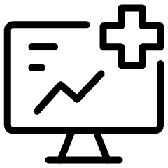 Monitor Statistic Cross Icon from Ultimate Light Set