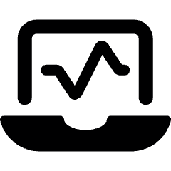 Monitoring Heart Beat Laptop Icon from Ultimate Bold Set