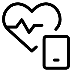 Tracker Phone Heart Rate Icon from Ultimate Light Set