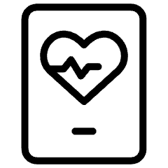 Tracker Tablet Heart Rate 1 Icon from Ultimate Light Set