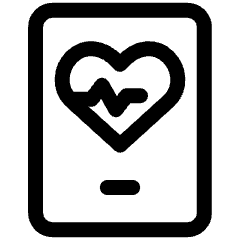 Tracker Tablet Heart Rate 1 Icon from Ultimate Regular Set