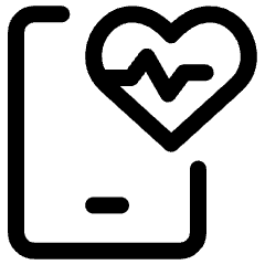 Tracker Tablet Heart Rate 2 Icon from Ultimate Regular Set