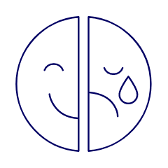 Emoji Happy Sad 1 Illustration from UX Line Set