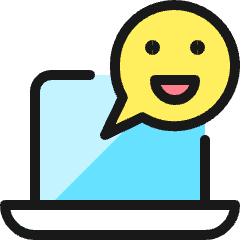 Mood Happy Laptop Icon from Ultimate Colors Set