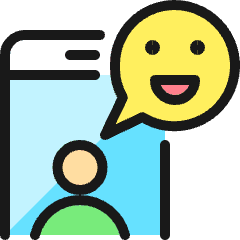 Mood Happy Smartphone Icon from Ultimate Colors Set
