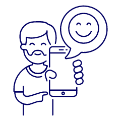 User Happy Phone 1 Illustration from UX Line Set
