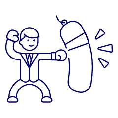 Motivation Punching Bag 1 Illustration from UX Line Set