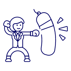 Motivation Punching Bag 5 Illustration from UX Line Set