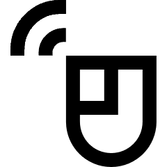 Click Left Double Icon from Sharp Line Set