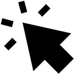 Cursor Click Icon from Sharp Solid Set