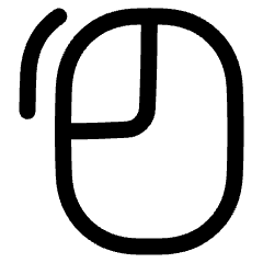 Left Click Icon from Plump Line Set