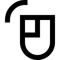 Left Click Icon from Sharp Line Set