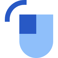 Left Click Icon from Sharp Flat Set