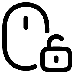 Mouse Lock Off Icon from Plump Line Set
