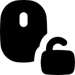 Mouse Lock Off Icon from Flex Solid Set
