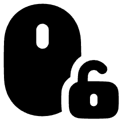 Mouse Lock Off Icon from Plump Solid Set